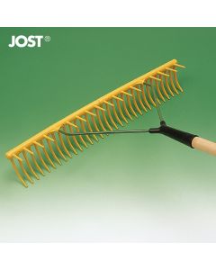 JOST Gras-/Egaliseerhark 32T gebogen 16T haaks 64cm met steel