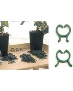 Plantenclip breed ø25mm groen - ca. 100 stuks