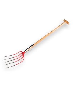 Offner Mestvork 5 tands rood met dubbele veren en T-steel 100cm