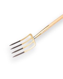 Offner Spitvork 4 tands brons met veerbus en T-steel 85cm