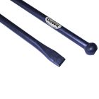 De Wit Stootijzer 100x2,8cm geheel rond met knop en beitel