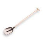 Steekbats grijs gelakt met essen steel 100cm