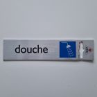Bordje alu look 'douche'