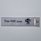 Bordje alu look 'Free WiFi zone'