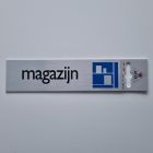 Bordje alu look 'magazijn'