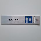 Bordje alu look - toilet