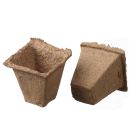Biologisch afbreekbare Potjes vierkant 6x6x6cm - 16 stuks