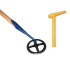 De Wit Volle maan Schoffel open 14cm met steel 170cm