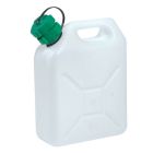 Jerrycan voor water met geintegreerde schenktuit wit 5L