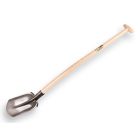 Steekbats grijs gelakt met opstap met steel gebogen 100cm
